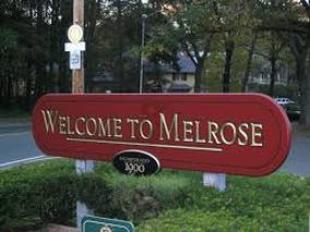 entering melrose, ma sign